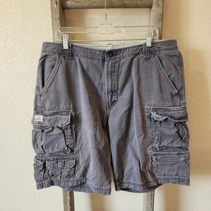 Vintage Lee Dungarees Buddy Lee Men's Cargo Shorts Grey- Size XXL